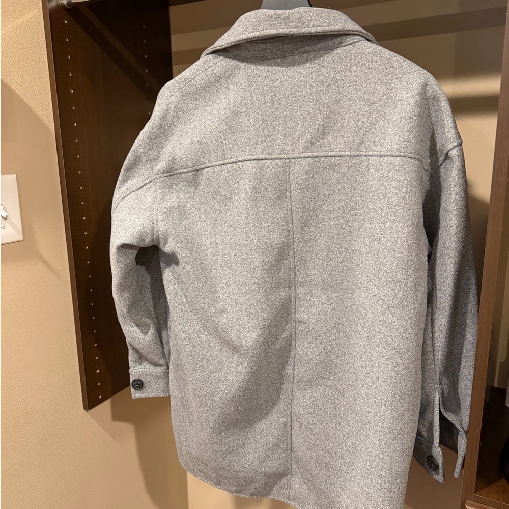 Forever 21 Heather Gray Women's Shirt Jacket - Picture 3 of 3